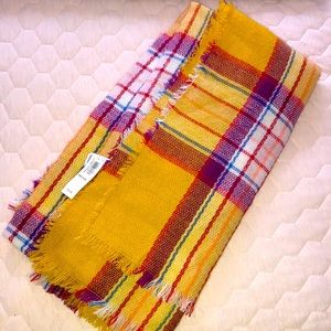 Plaid flannel scarf